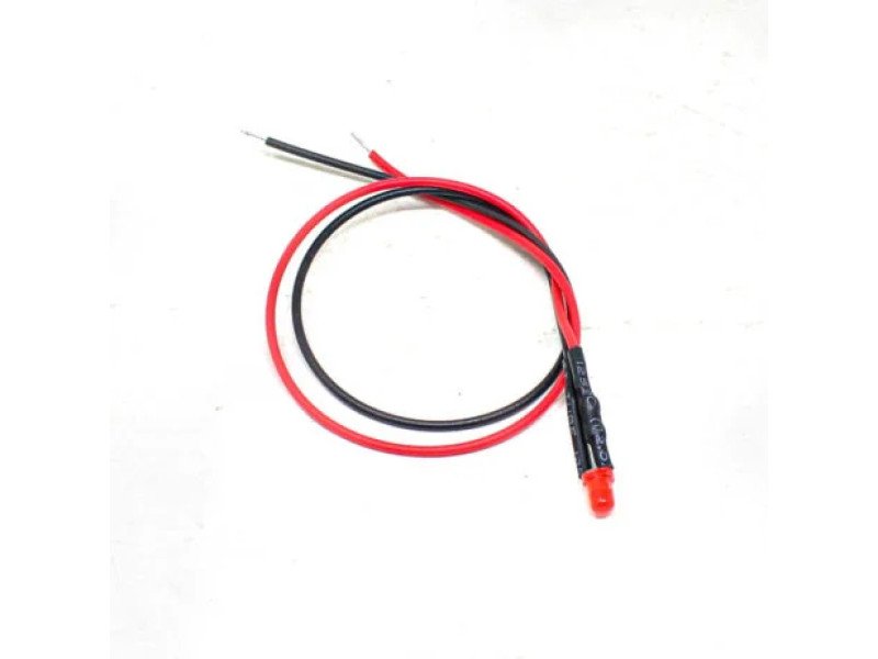 5-9V Red LED Indicator 3MM Light with 20CMCable (Pack of 5)