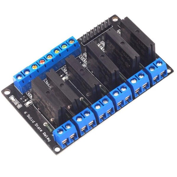 6 Channel 24V Relay Module Solid State Low Level SSR DC Control 250V 2A with Resistive