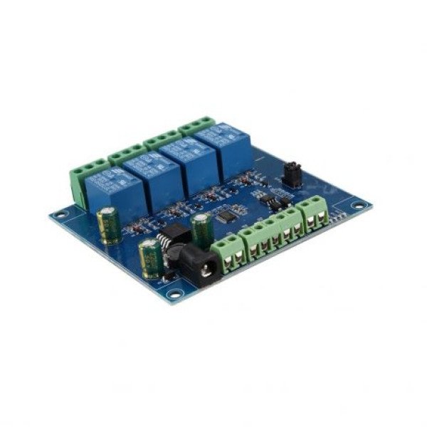 7-24V Modbus RTU 4, Channels Relay Module, RS485/TTL Anti-Reverse, Connection