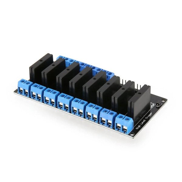 8 Channel 12V Relay Module Solid State Low Level SSR DC Control 250V 2A with Resistive Fuse