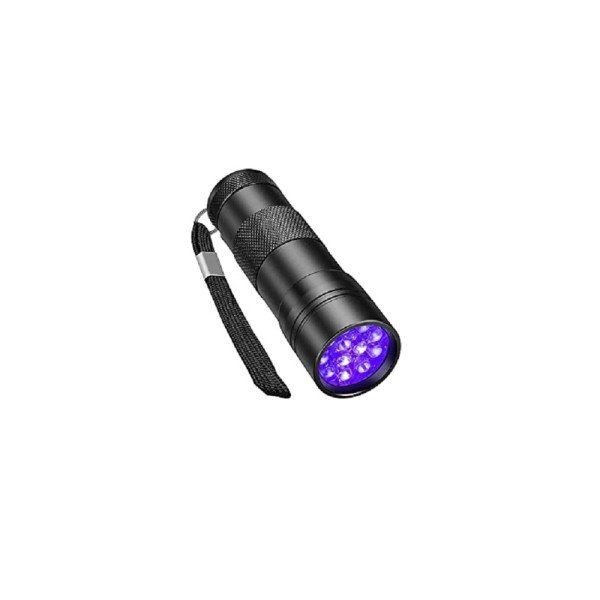 UV Light Torch 12 LED UV Portable Flashlight Jade Appraisal Light Detector Lamp