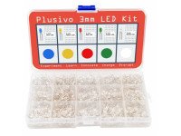 Plusivo 3mm Clear Lens LED Assortment Kit with Bonus Resistor Pack led