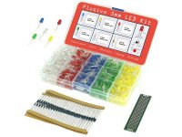 Plusivo 5mm LED Assortment Kit (500pcs) With Bonus PCB And 220 Ω Resistors (100pcs)