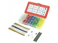 Plusivo 5mm LED Assortment Kit (500pcs) With Bonus PCB And 220 Ω Resistors (100pcs)