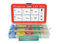 Plusivo 3mm Diffused LED Diode Assortment Kit