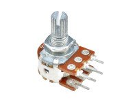 10kΩ 0.2W 6 Pin 2 Gang Rotary Carbon Potentiometer (15mm)