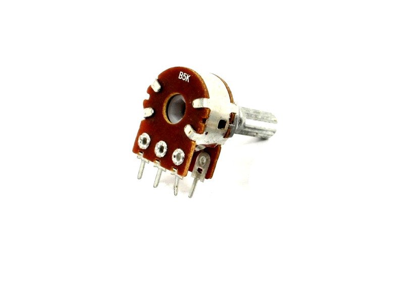 5kΩ 0.4W 6 Pin 2 Gang Rotary Carbon Potentiometer (15mm)