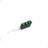 3MM Three Hole Lamp Holder with Green color Light (Pack Of 10)