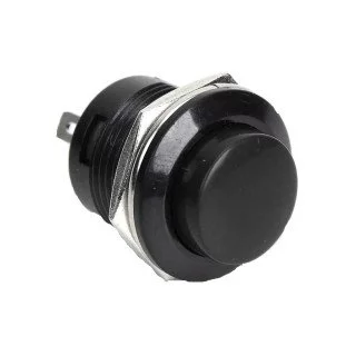 Buy Black R13 502 12MM 2PIN Momentary Self Reset Round Cap Push