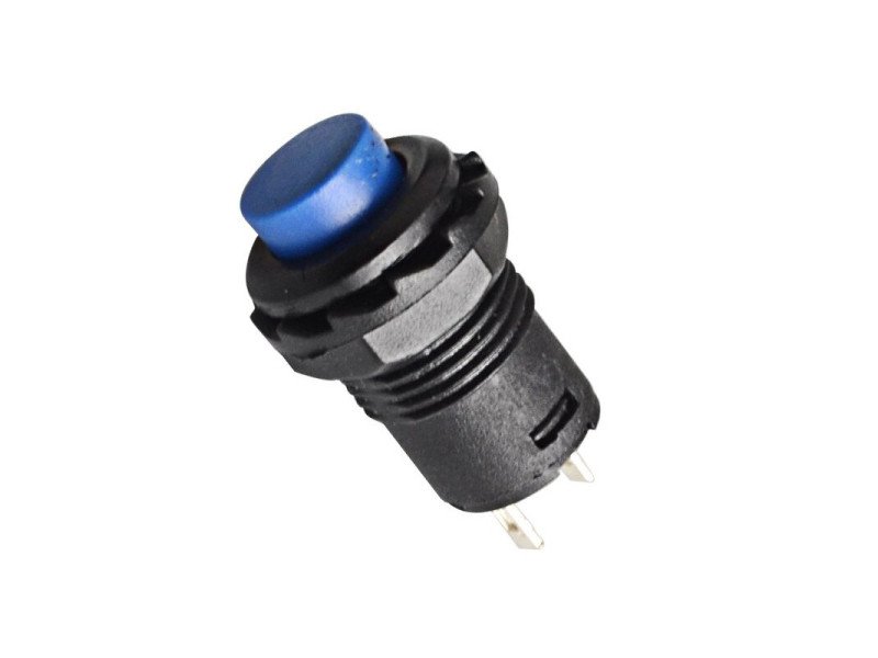 Blue R13-502 12MM 2PIN Momentary Self-Reset Round Cap Push Button Switch
