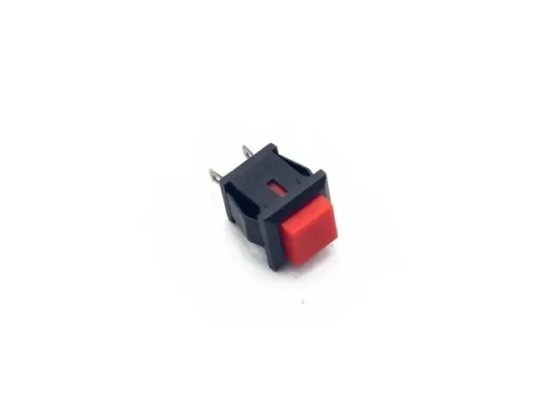 Red DS-431 2PIN OFF-ON Self-Reset Square Push Button Switch (NC Press Break)