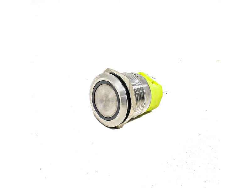 YELLOW 16 mm 220 V LATCHING Metal Switch