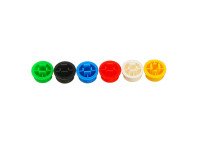 12x12x7.3 mm Round Cap for Square tactile Switch – Black (10 Pcs.)