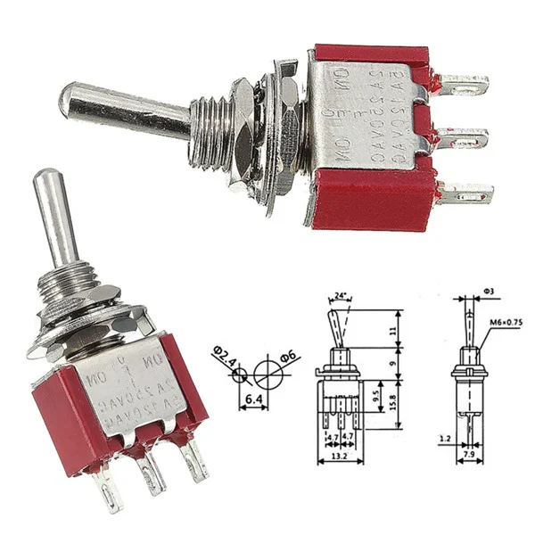 5A 3 Pin SPDT Toggle Switch