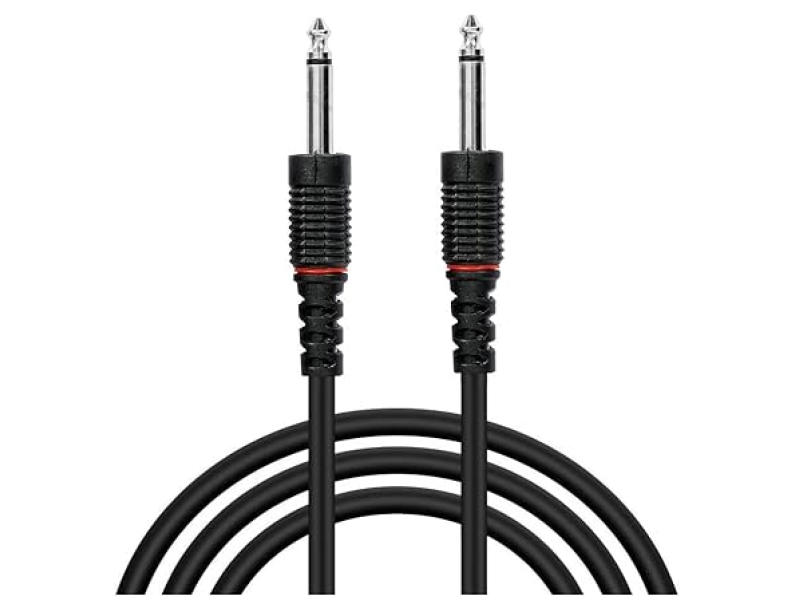 6.35mm to 6.35mm Jack Mono to Mono Audio Cable for Mixer, Electric Guitar, Amplifier, Stereo Speaker 6.35mm Male Record Line