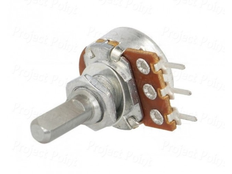 10K Ohm Rotatory Potentiometer Tone Control 3Pin 4mm  Metal D-Type Shaft (Pack Of 2)