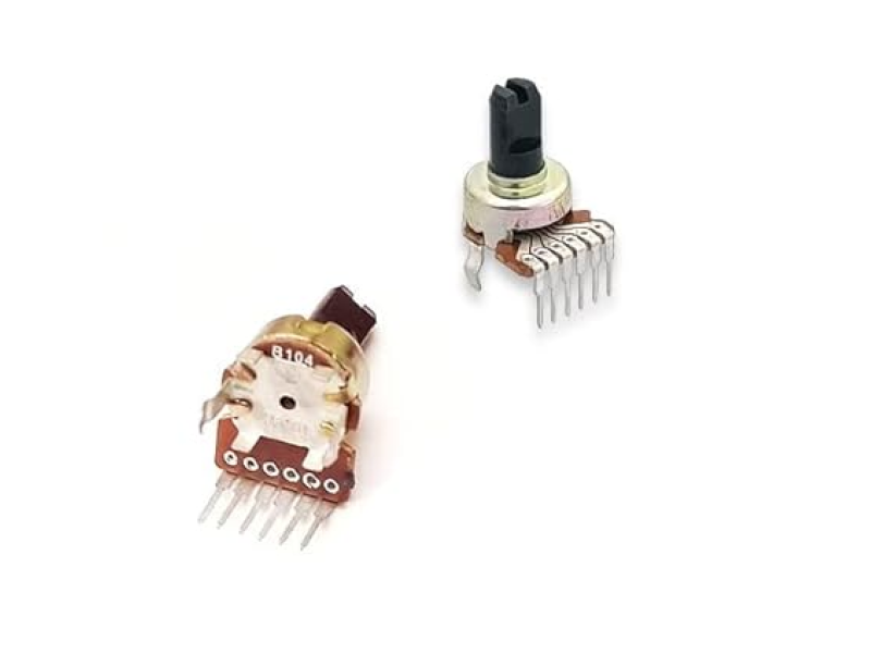 100K Ohm  Rotatory Potentiometer Tone Control 6Pin 6mm Plastic D Type Shaft (Pack Of 2)