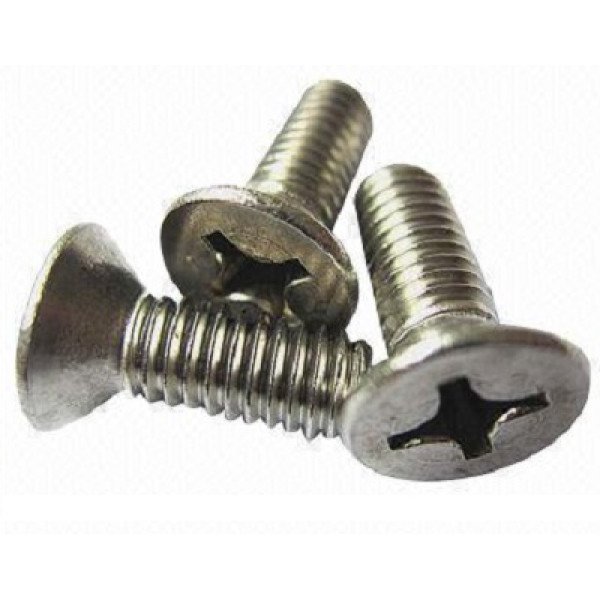CSK Slotted MS Sheet Metal Screw (Dia 8mm, Length 16mm)-Pack of 10