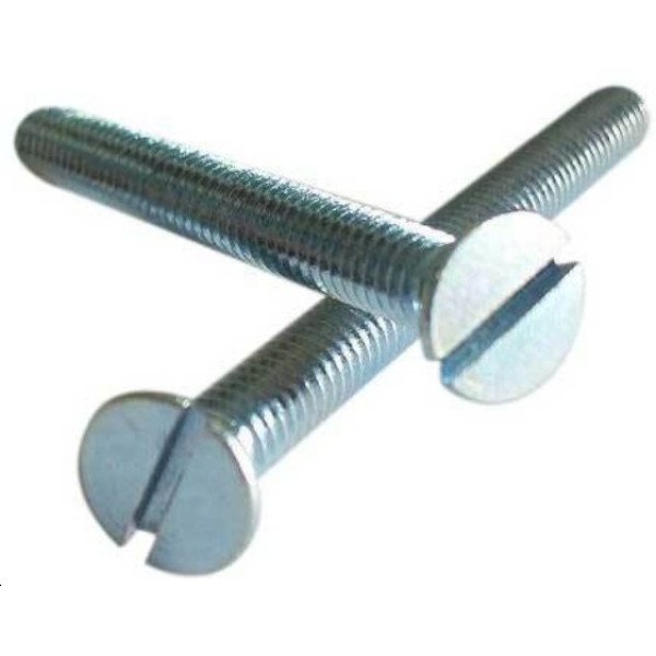 CSK Slotted MS Sheet Metal Screw (Dia 6mm, Length 19mm)-Pack of 10